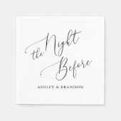 前夜の素朴なリハーサルディナー装飾 スタンダードカクテルナプキン (正面)