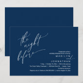 前夜の結婚式リハーサルディナーパーティー 招待状 (正面/裏面)