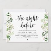 前夜の緑の装飾とリハーサルディナー, 招待状 (正面)