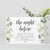 前夜の緑の装飾とリハーサルディナー, 招待状 (スタンド正面)