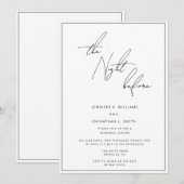 前夜の脚本リハーサルディナー招待状 招待状 (正面/裏面)