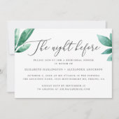 前夜の花緑のリハーサルディナー 招待状 (正面)