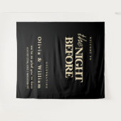 前夜ブラックバターイエローバックドロップ タペストリー (正面(横))