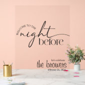 前夜リハーサル・ディナー結婚ズ アクリルサイン (ウェディング)