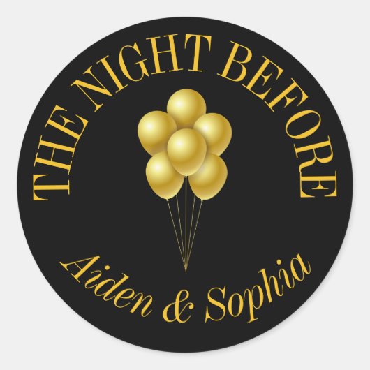 前夜専用のステッカーをカスタマイズ ラウンドシール (正面)