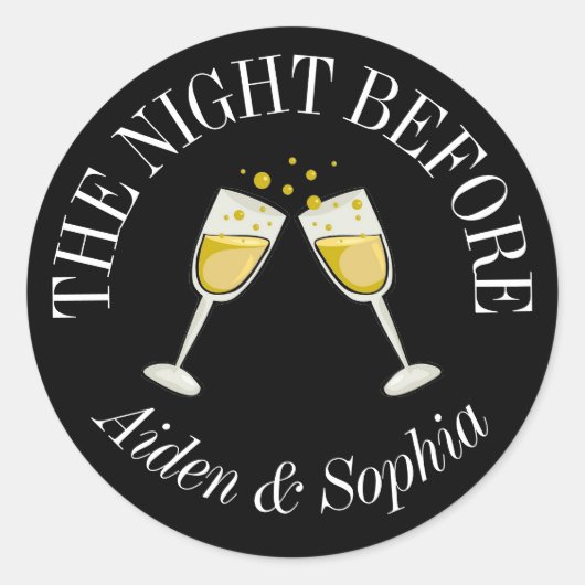 前夜専用のステッカーをカスタマイズ ラウンドシール (正面)