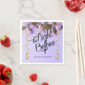 前夜祭の練習用パープルフラワーナプキン スタンダードカクテルナプキン (インサイチュ)