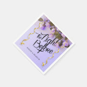 前夜祭の練習用パープルフラワーナプキン スタンダードカクテルナプキン (角)