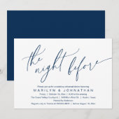 前夜祭 ウェディング リハーサル ディナー パーティー 招待状 (正面/裏面)