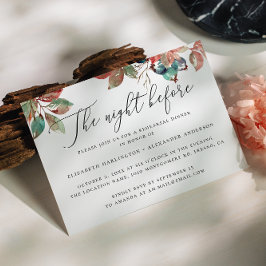 前夜。ブルーベリーフローラリハーサルディナー 招待状