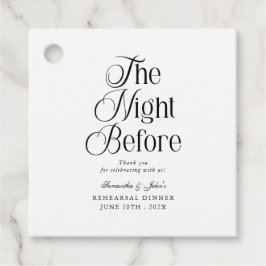 前夜　リハーサルディナー　サンキュー フェイバータグ