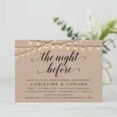 前夜, 結婚式のリハーサル, ブラウン クラフト 招待状 (スタンド正面)