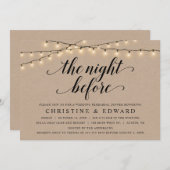 前夜, 結婚式のリハーサル, ブラウン クラフト 招待状 (正面/裏面)
