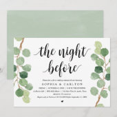 前夜、緑、リハーサルの夕食 招待状 (正面/裏面)