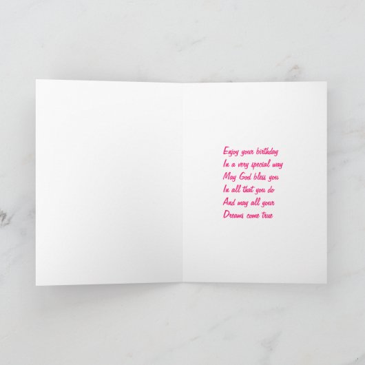 前妻の誕生日カード – 私はあなたを乗り越えられない カード (内部)