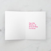 前妻の誕生日カード-私はあなたを連れ出したい カード (内部)