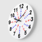 前幼稚園及び幼稚園の数学の時計 ラージ壁時計 (傾斜)