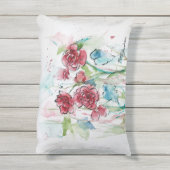 前庭に紫色の花、後庭に赤 アウトドアクッション (裏面(縦))