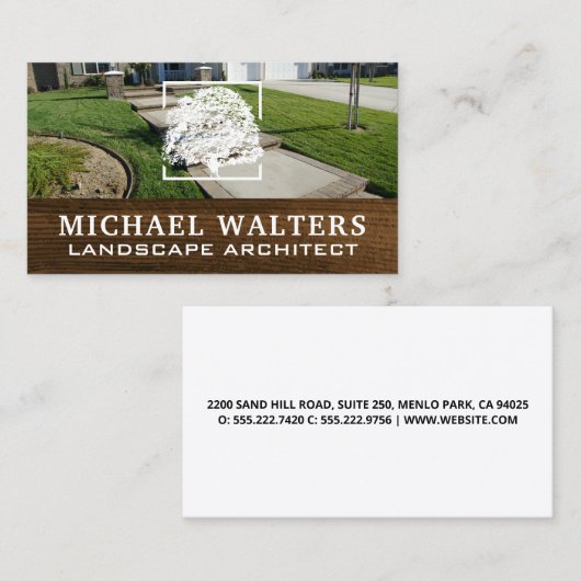 前庭の風景 |ツリーロゴ名刺 名刺 (正面/裏面)