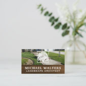 前庭の風景 |ツリーロゴ名刺 名刺 (スタンド正面)