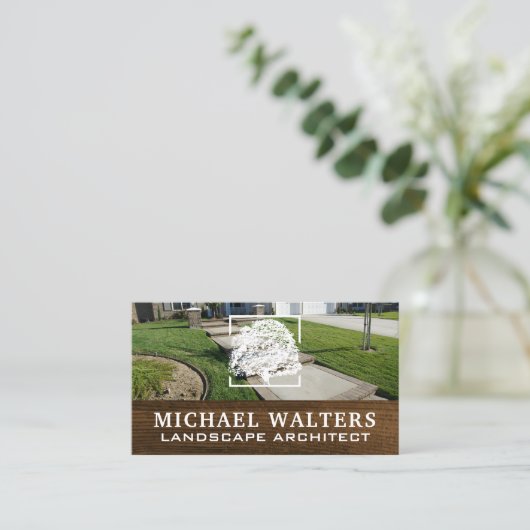 前庭の風景 |ツリーロゴ名刺 名刺 (スタンド正面)