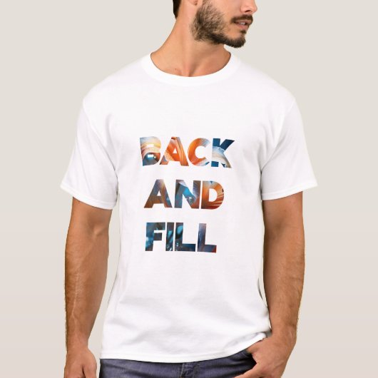 前後にプリント Tシャツ (正面)