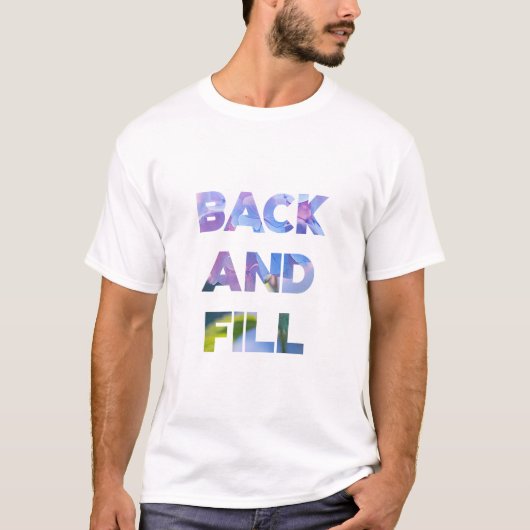 前後にプリント Tシャツ (正面)