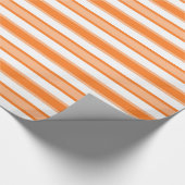 前後のオレンジ ラッピングペーパー (角)