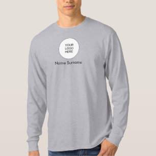 前後のデザインのアップロードここにロゴを追加Mens Tシャツ