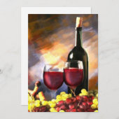 前後のワイン 招待状 (正面/裏面)