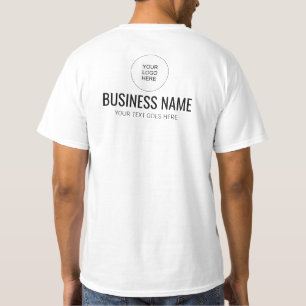 前後デザインプリントロゴスタッフメンバーMens Tシャツ