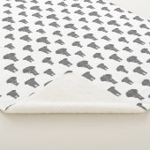 前後象の模様アフリカ動物 シェルパブランケット (3/4)