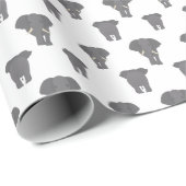 前後象の模様アフリカ動物 ラッピングペーパー (ロールコーナー)