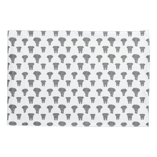 前後象の模様アフリカ動物 枕カバー (裏面)