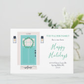 前扉移動報知ティール（緑がかった色） 案内状 (スタンド正面)