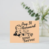 前払い、サーバーのヒント ポストカード (スタンド正面)