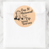 前払い、サーバーのヒント ラウンドシール (バッグ)