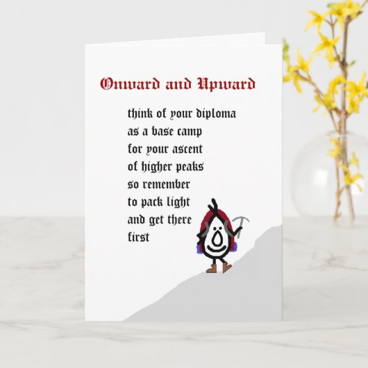 前方と上方 カード (黄色い花)