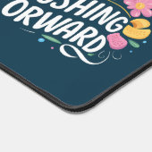 前方にストップ押し出さないフローラタイポグラフィ デスクマット (コーナー)