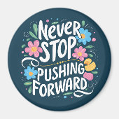 前方にストップ押し出さないフローラタイポグラフィ マグネット (正面)