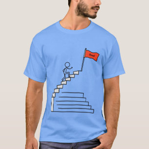 "前方に保移動 – 図の登山をSuにスティック Tシャツ