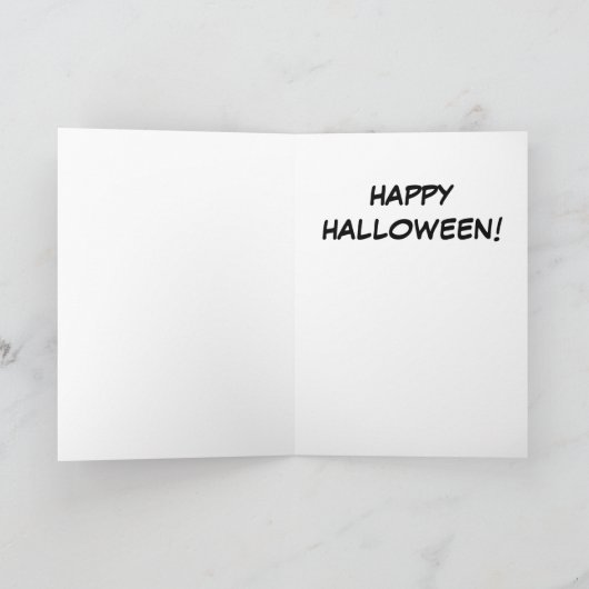 前方のほうきの柄で飛んでいる警告の魔法使い カード (内部)