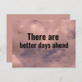 前方のより良い日が励ましの引用文空 ポストカード (正面/裏面)