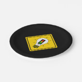 前方の信号の電球 ペーパープレート (アングル)