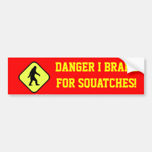 前方の危険のsquatches バンパーステッカー