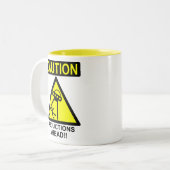 前方の注意の外転!! ツートーンマグカップ (正面左)