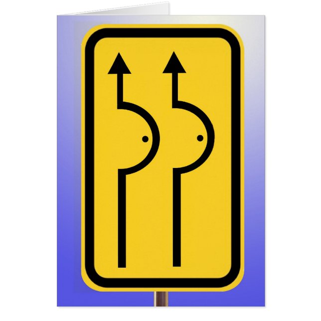 前方の道路工事 (正面)