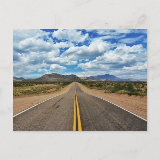 前方の長い道 ポストカード (正面)