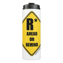 前方または後方の黄色いダイヤモンド警告標識 タンブラー