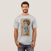 前方よくはしゃぐTシャツに手を伸ばす少年 Tシャツ (正面フル)